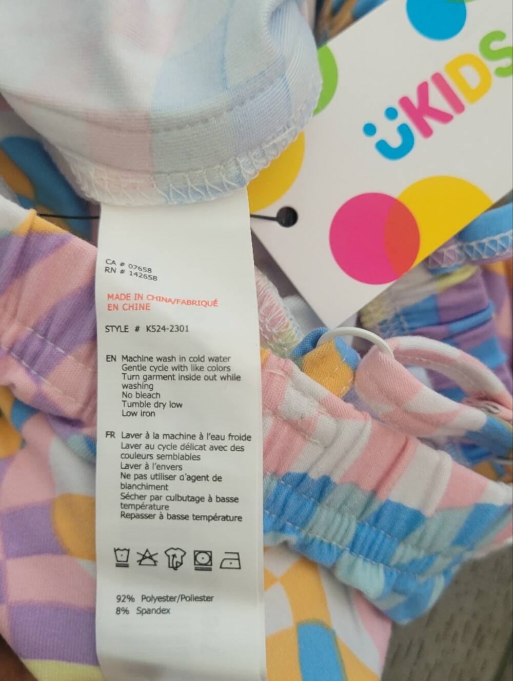 NWT Girls' Pastel Checkerboard Romper Sz S Vacation Beach Days Summer - Picture 8 of 8